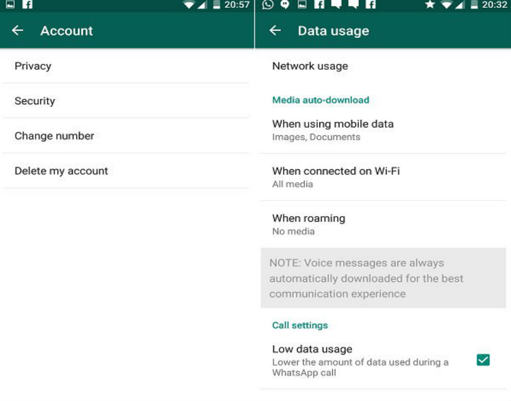 ৩জি এবং ৪জি ইন্টারনেটের যুগে, স্পিড এবং ডেটা ইউসেজ নিয়ে কেউ তেমন মাথা ঘামান না। তবে খুব কম মোবাইল ডেটা খরচ করে অ্যাপটি ব্যবহার করার অপশনও রেখেছে হোয়াটসঅ্যাপ। তার জন্য, সেটিংসে গিয়ে ‘ডেটা ইউসেজ’ অপশনে গিয়ে ‘লো ডেটা ইউসেজ’-এ ক্লিক করুন।