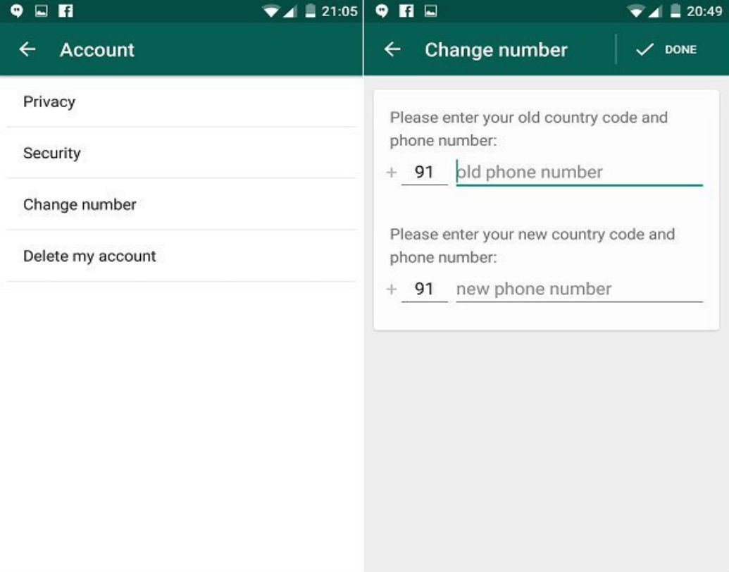 নতুন মোবাইল কিনেছেন? সিমও নতুন? হোয়াটসঅ্যাপে সব পুরনো নম্বরগুলো ফিরে পাবেন সহজেই। নিজের অ্যাকাউন্টে গিয়ে ‘চেঞ্জ নম্বর’-এ যান। দু’টো অপশন দেবে। প্রথমটাতে নিজের পুরনো মোবাইল নম্বর এবং পরে নতুন নম্বর টাইপ করুন। আগের সব নম্বরের ব্যাকআপ দিয়ে দেবে।