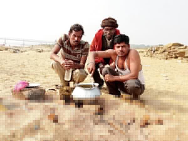 Methane gas emerges from underground at Damodar area