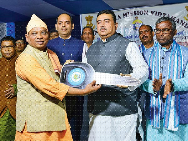 Shuvendu Adhikari presented a bus to school students