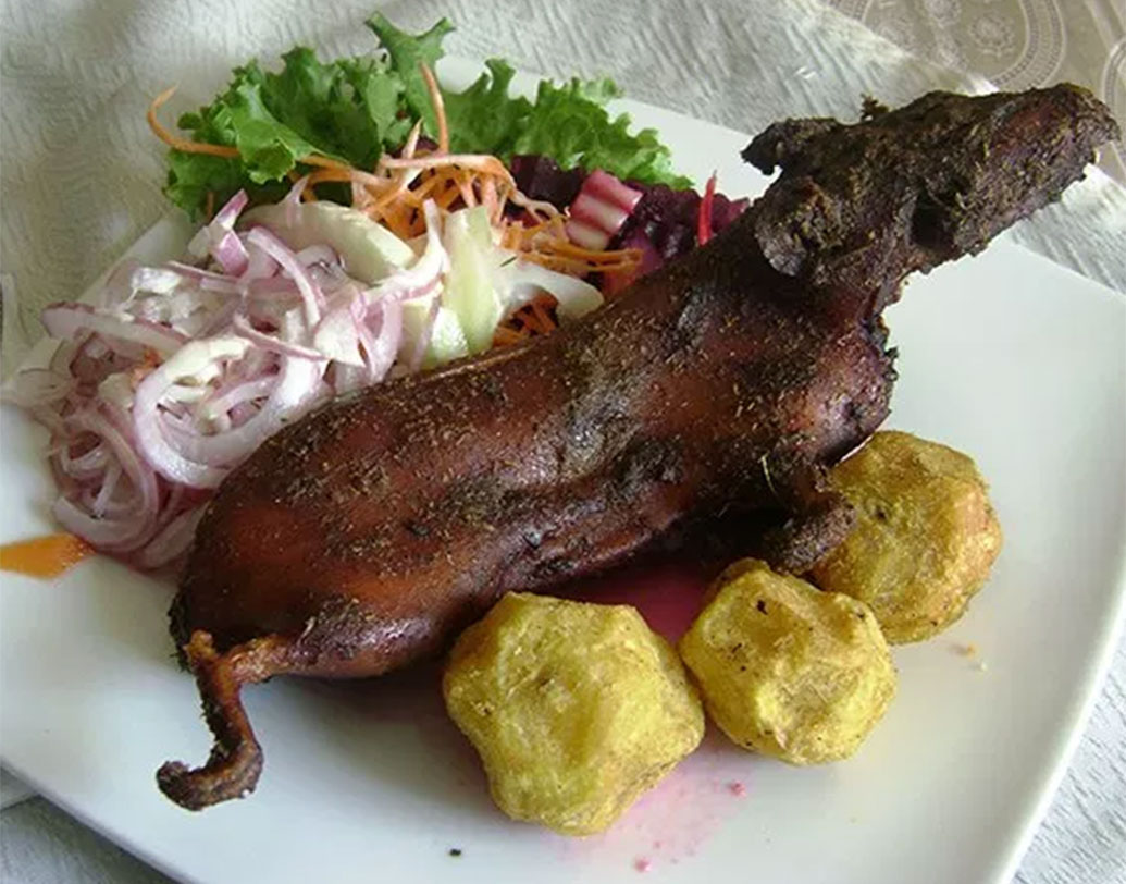 পেরুর বাসিন্দারা আস্ত গিনিপিগের রোস্ট খান। সেটিও রয়েছে এখানে।!