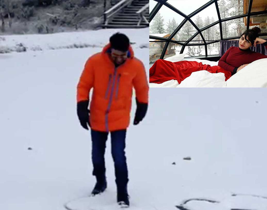 এ বার ঘনিষ্ঠতা আরও বেড়ে গিয়েছে। বরফের দেশে বেড়াতে গিয়েছেন দু’জনে। কিন্তু এক সঙ্গে কি? সেটাই প্রশ্ন।