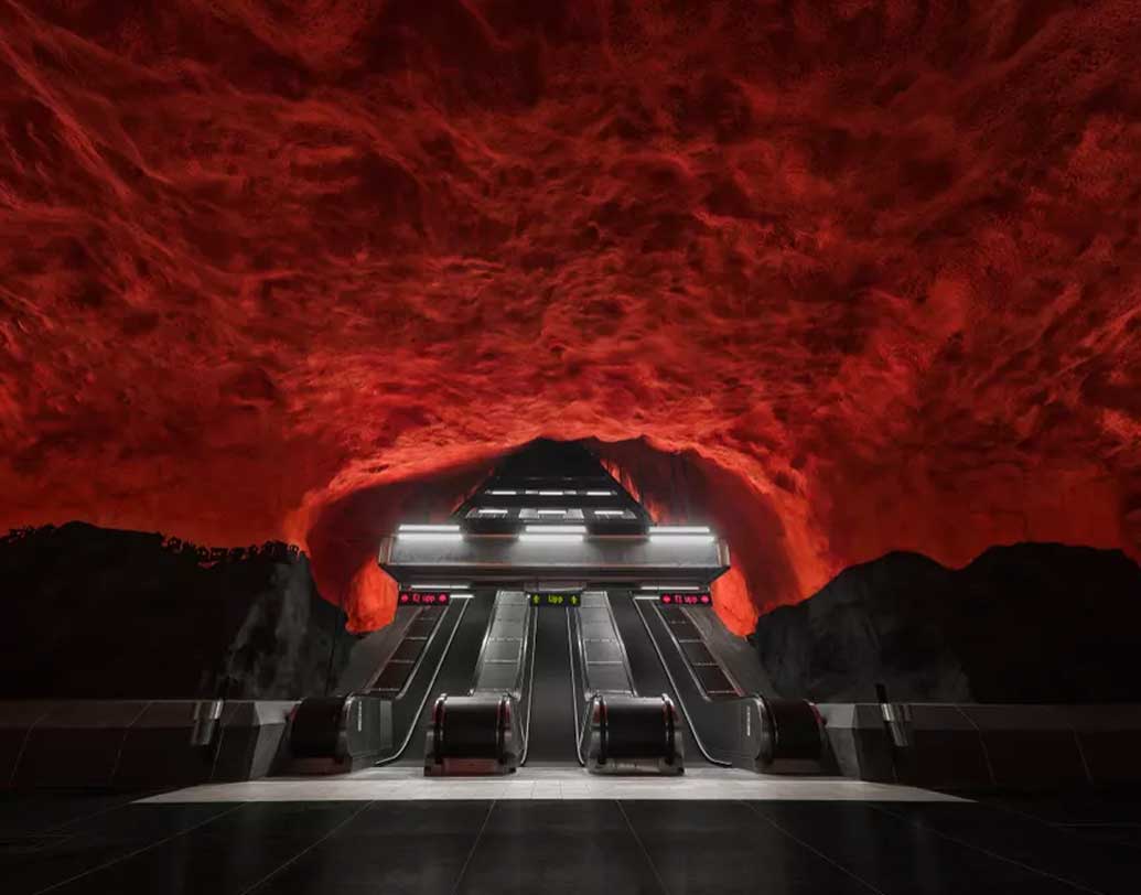 ব্লু লাইনের সোলনা সেন্ট্রাম স্টেশনে রয়েছে এমনই চমৎকার আঁকা।