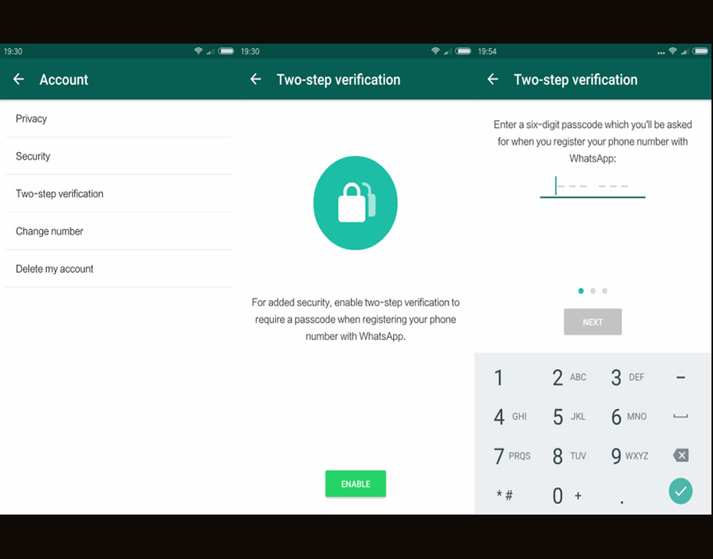টু স্টেপ ভেরিফিকেশন: হোয়াটসঅ্যাপে গিয়ে সেটিংস, অ্যাকাউন্ট, টু স্টেপ ভেরিফিকেশন এনাবেল করলেই ছয় সংখ্যার একটি পিন দিতে হবে। মেল আইডিও দিতে হয়। সেক্ষেত্রে পিন ভুলে গেলে সমস্যা হয় না।