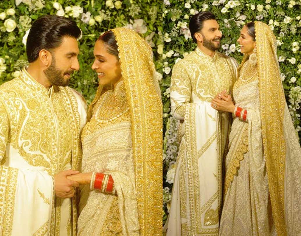 দীপিকাকে দেখিয়ে রণবীর সংবাদ মাধ্যমকে বলছিলেন, ‘‘শুধু আমিই একা ভাগ্যবান নই। ওঁর দিকেও এক বার তাকিয়ে দেখুন।’’ তবে এ দিন বলিউডের কোনও তারকাকেই প্রায় দেখা যায়নি। কারণ গোটা বলিউডই প্রায় নিমন্ত্রিত ১ ডিসেম্বর, যে দিনটায় শুধু বলিউড তারকাদের জন্যই পার্টি দিচ্ছেন দীপবীর।