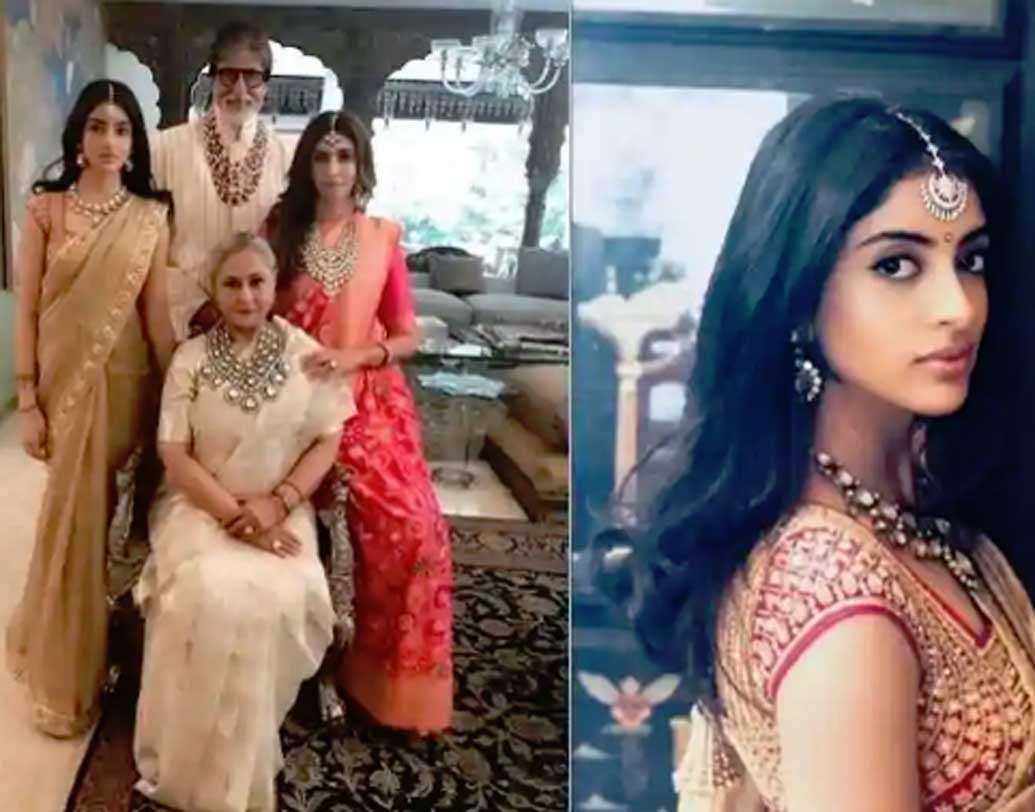 বিয়েতে যাওয়ার আগে সেজেগুজে ছবিও শেয়ার করেছেন শ্বেতা বচ্চন। একা নয়। মা, বাবা এবং মেয়েকে সঙ্গে নিয়েই ছবি শেয়ার করেছেন শ্বেতা।