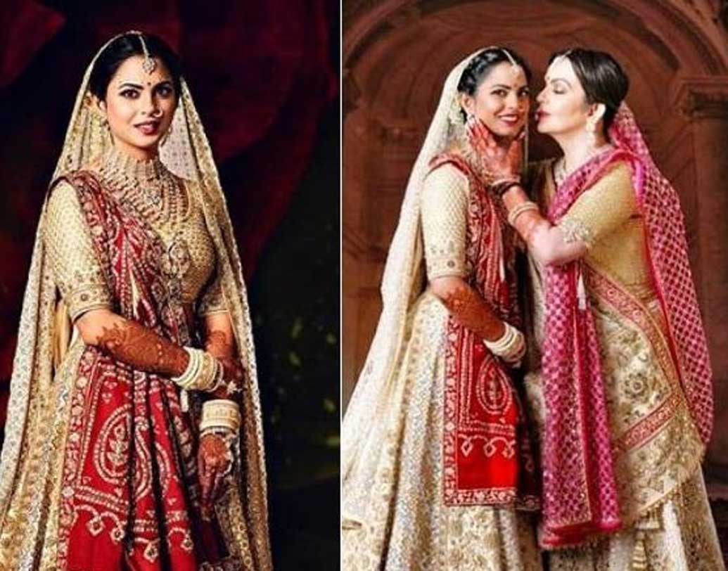 জারদৌসির পাড়ে ছিল সিঁদুরে লাল রঙের ছোঁয়া। কিন্তু আসল বিশেষত্ব অন্য জায়গায়। সেটি হচ্ছে এই লেহেঙ্গার দোপাট্টা।