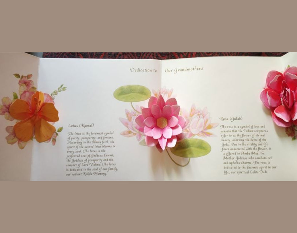 রিসেপশনের কার্ডে ইশা ও আনন্দ দু’জনেই নিজেদের ঠাকুমা কোকিলা মাম্মি ও ললিতা দিদির কথা উল্লেখ করেছেন। জীবনে তাঁদের অবদানকে সম্মান করতেই এই সিদ্ধান্ত। রিসেপশন শুরু হয় ঠিক সন্ধে ৭ টায়। বিয়ের দিন সাবেকি পোশাকের কথা বলা থাকলেও এ দিন ফর্মাল পোশাকই ছিল ড্রেস কোড।