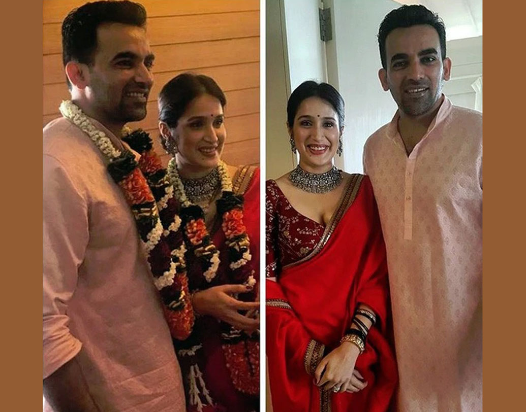 সাগরিকা ঘাটগে সাত পাকে বাঁধা পড়েন ক্রিকেটার জাহির খানের সঙ্গে। বিয়ের দিন সাগরিকা পরেছিলেন মুক্তো ও ২২ ক্যারেট সোনা-সহ, না কাটা হিরের গয়না। এমব্রয়ডারি জারদৌসি ব্লাউজের সঙ্গে ছিল এক্কেবারে লাল রঙের সিল্কের শাড়ি। শাড়িটির দাম ছিল দুই লক্ষের খানিকটা বেশি।