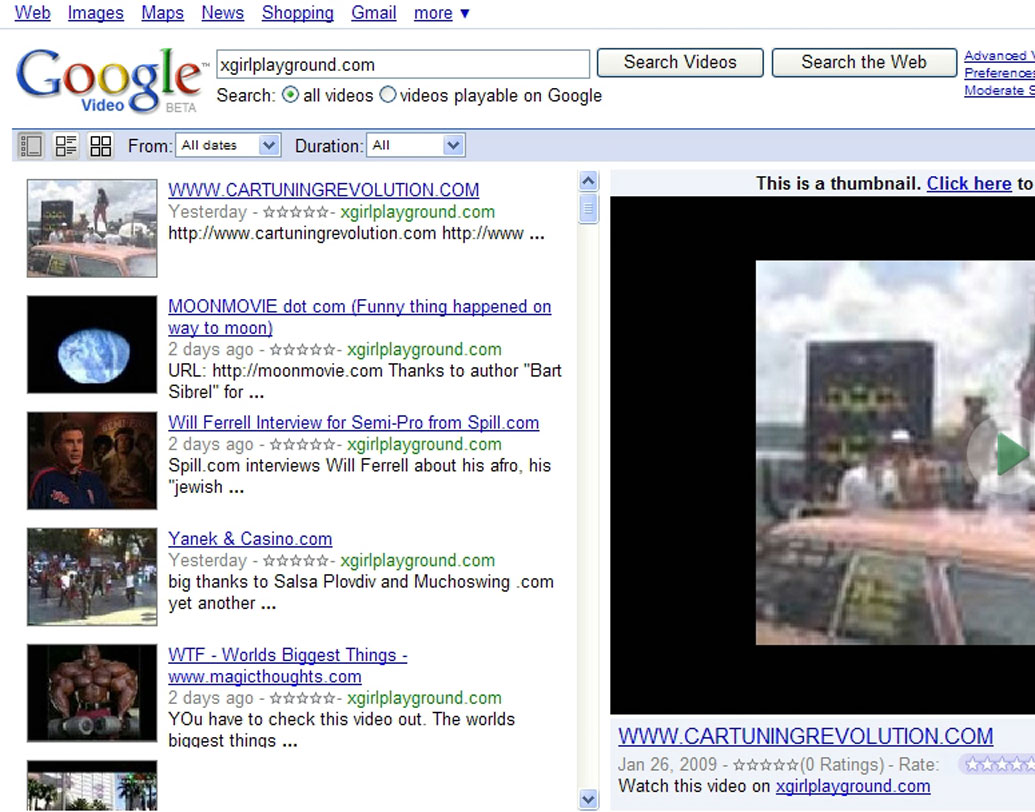 ইউটিউব আনার দু’বছর আগেই গুগল ভি়ডিও-কে বাজারজাত করে গুগল।কিন্তু পরিকাঠামোগত ত্রুটি, অনুন্নত পরিষেবা ও সঠিক পরিকল্পনার অভাব প্রথম থেকেই ছিল। ইউজারও কমছিল। তাই ইউটিউব আনার পর গুগল ভিডিও-র সব ভিডিওকে ইউটিউবে আপলোড করে দেয় গুগল।