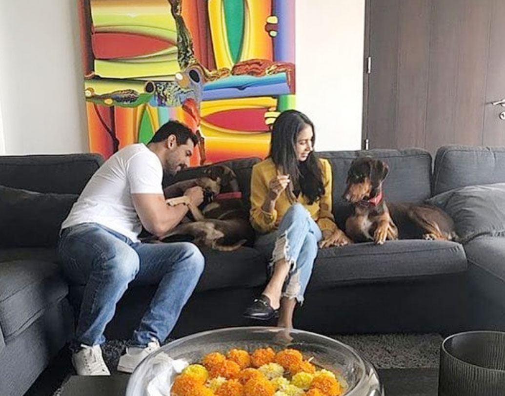 নিজের বাড়ি বেশ সাজিয়েগুছিয়ে রাখতেই পছন্দ করেন প্রিয়া। স্বামী জন আর পোষ্যকে নিয়েই সময় কাটে তাঁর।