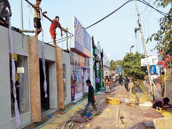 Book fair starts though many stalls are still incomplete 