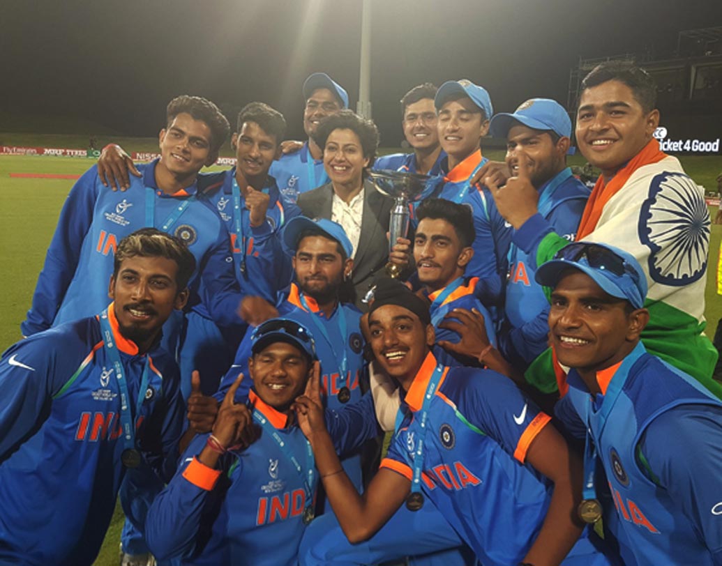 পৃথ্বী শ’য়ের নেতৃত্বে ২০১৮ সালে নিউজিল্যান্ডে অস্ট্রেলিয়াকে ৮ উইকেটে হারিয়ে চতুর্থ বার বিশ্বকাপ জেতে ভারত।