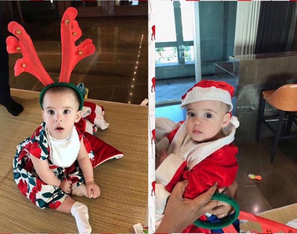 বড়দিনের বিশেষ সাজে ছবি তুলে শেয়ার করা এখন খুবই ‘কমন’। বাদ যায়নি রুহি ও যশও। তাদের ক্রিস্টমাস সাজের এই ছবি শেয়ার করেছিলেন বাবা কর্ণ।