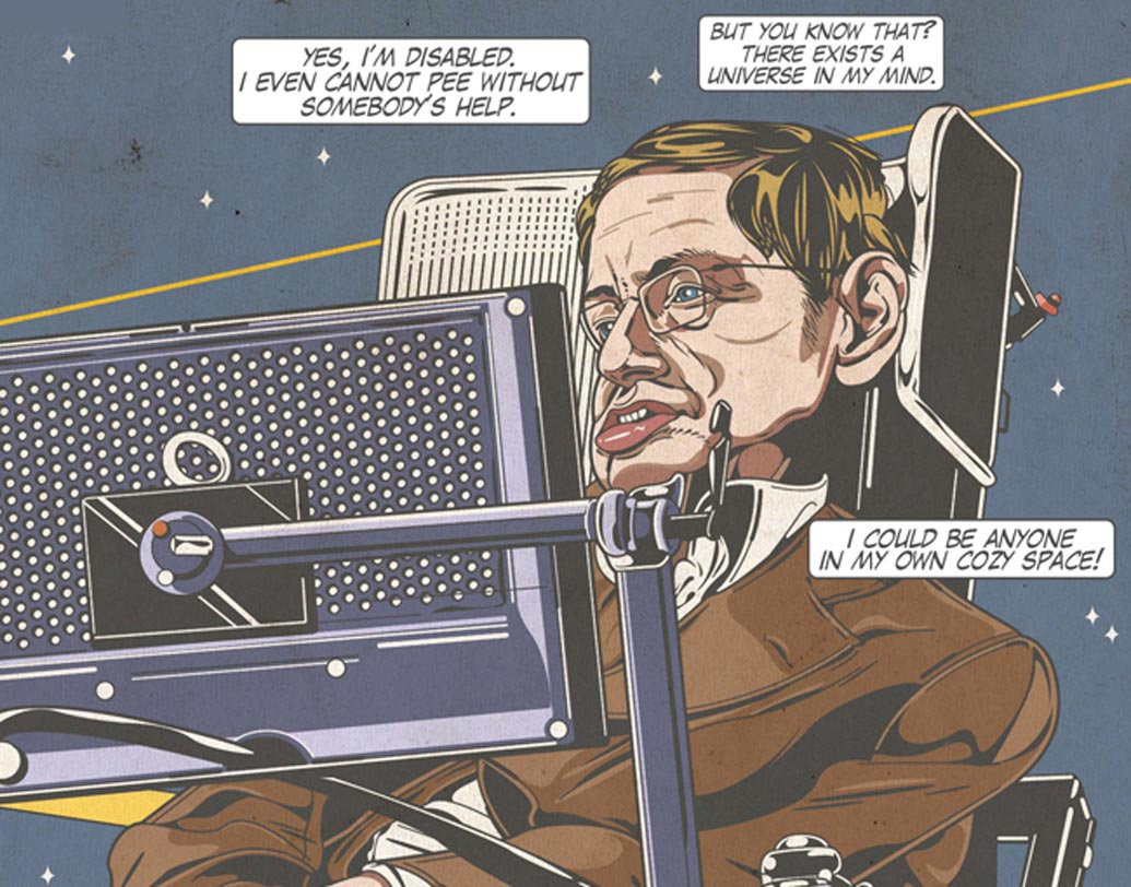 সায়েন্স ফিকশন উপন্যাস, হাইপারিয়ান ক্যান্টোস টেট্রোলজি, স্যাটায়রিক্যাল নিউজপেপার দ্য অনিয়ন, কমিক স্ট্রিম ব্লুম কাউন্টি,  উপন্যাস হাইপারিয়ন-এ উঠে এসেছে হকিং-এর নাম।