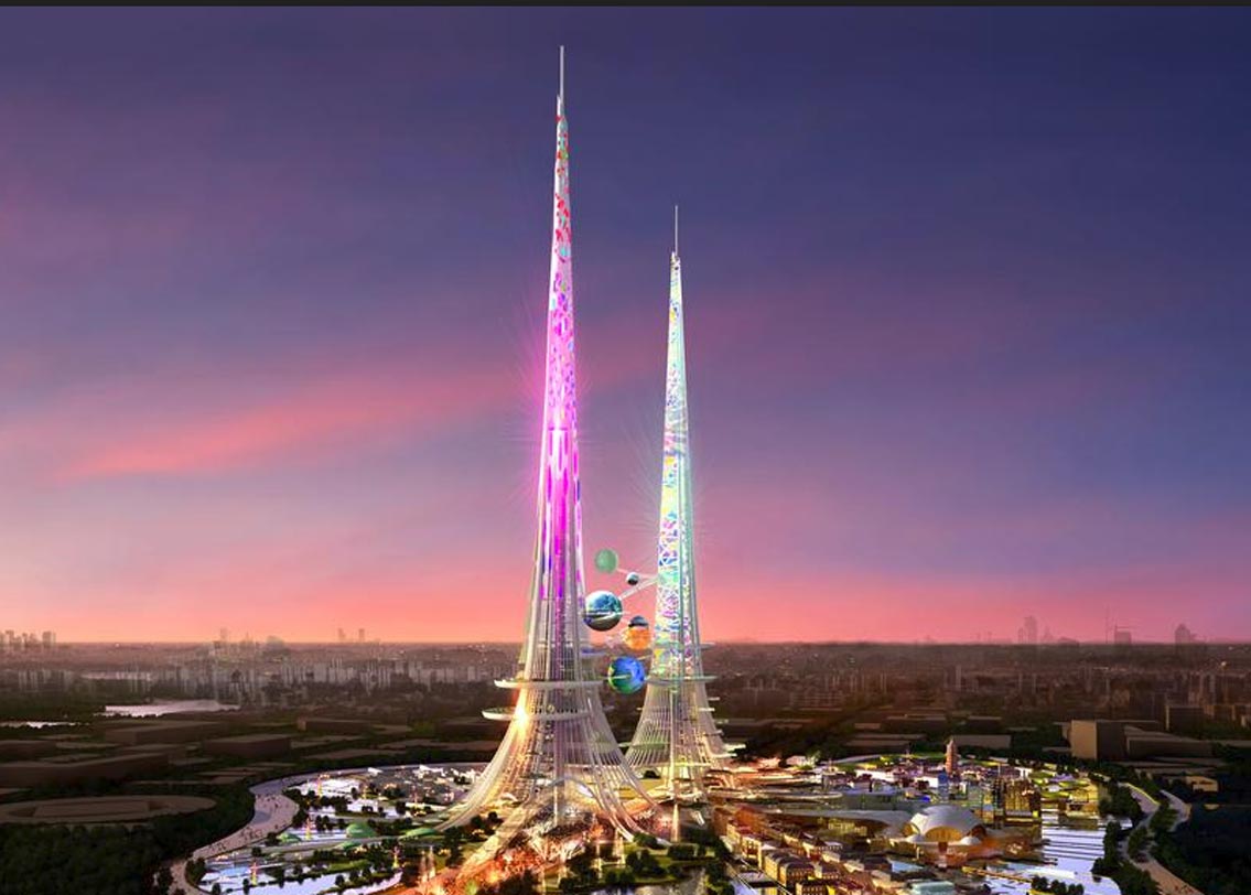 ২০১১ সালের অগস্টে সৌদি বিলিওনিয়র প্রিন্স আলওয়ালীদ বিন তালাল প্রথম এই টাওয়ার তৈরির পরিকল্পনার কথা ঘোষণা করেন। তিনি জানিয়েছিলেন, ঘোষণার ৩৬ মাস পরই কাজ শুরু হয়ে যাওয়ার কথা ছিল।