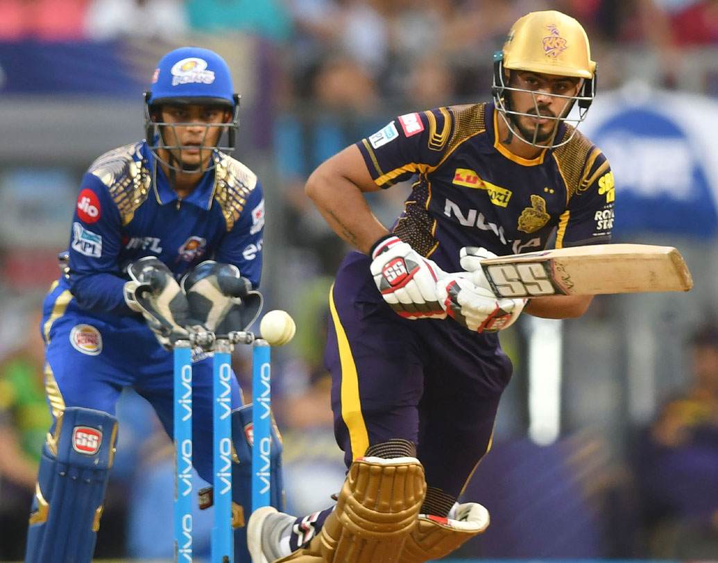 নীতীশ রাণা: টুর্নামেন্টের প্রথম দিকের ফর্ম থেকে যেন অনেকটাই দূরে এই অলরাউন্ডার। ব্যাট হাতে আজ দায়িত্ব নিতে হবে। ছবি: এএফপি।