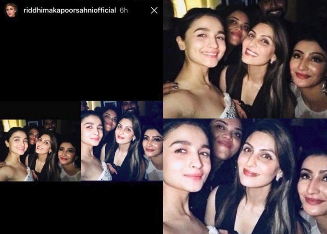 রণবীরের বোনেদের সঙ্গেও আলিয়া ছবি তুলেছেন। এবং সেই ছবি কপূর পরিবারের কয়েক জন সদস্য ইনস্টাগ্রামে পোস্টও করেছেন। কিছু মিল পাচ্ছেন? দীপিকা এবং ক্যাটরিনাও এক সময় এমন ছবি তুলেছিলেন।