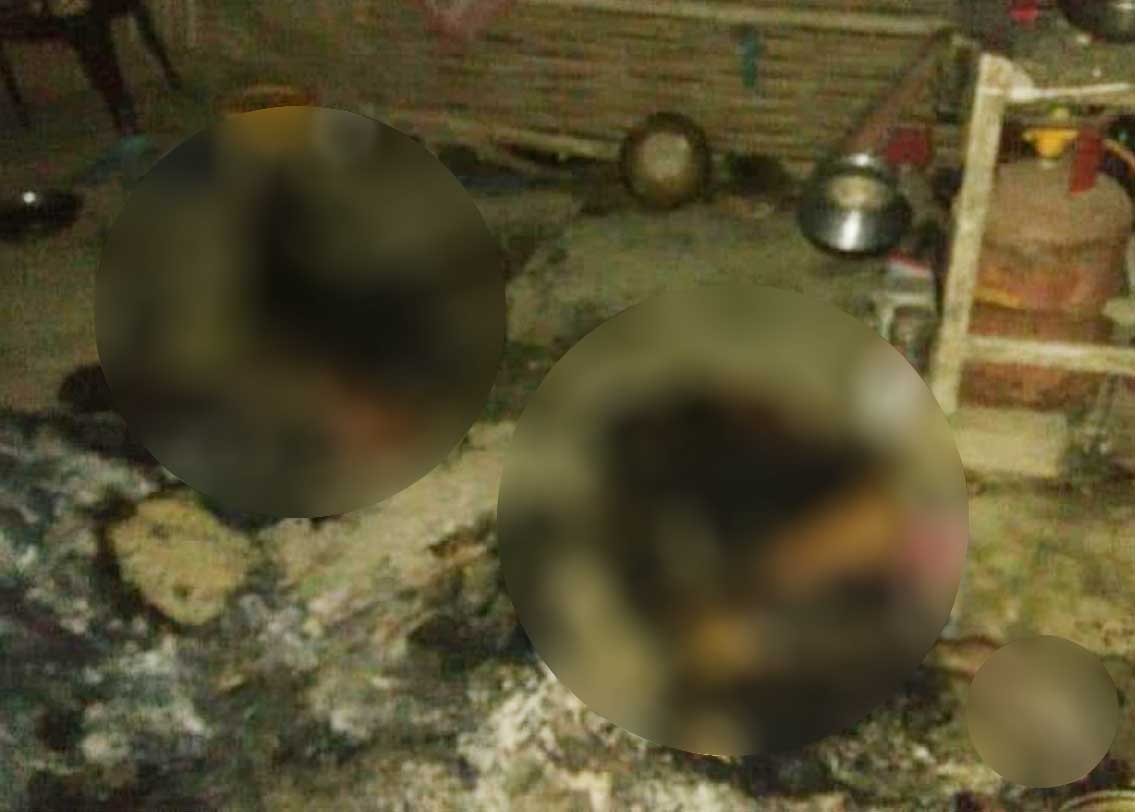 রবিবার রাত সাড়ে ১২টা। কাকদ্বীপ থানার অন্তর্গত বুধাখালি জিপি-র ২১৩ নম্বর বুথের সিপিএম কর্মী দেবু দাস এবং স্ত্রী উষা দাস তখন ঘরের ভিতরে ঘুমে আচ্ছন্ন। ঠিক সে সময়ই বাড়িতে আগুন লাগানোর অভিযোগ ওঠে তৃণমূলের বিরুদ্ধে। ঘুমন্ত অবস্থায় দগ্ধ হয়ে মৃত্যু হয় তাঁদের। সেই ঝলসানো দুই মৃতদেহ পড়ে রয়েছে ঘরের ভিতর।