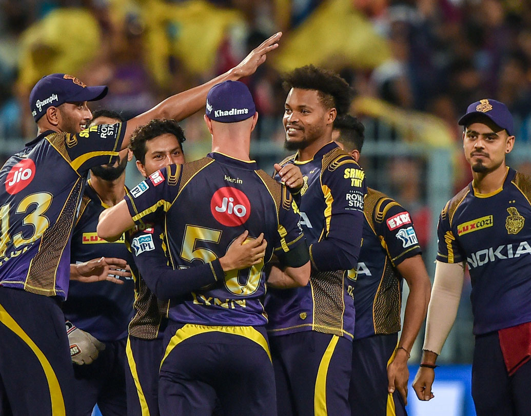 নাইট রাইডার্স যদি শেষ ম্যাচ জেতে, তবে নিশ্চিত ভাবেই প্লেঅফে খেলবে। ছবি: পিটিআই।