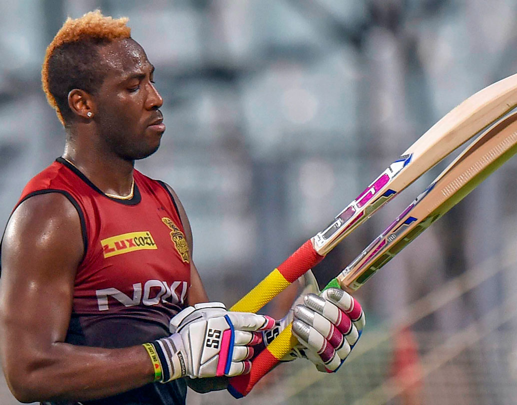 আন্দ্রে রাসেল: দলের সেরা অলরাউন্ডার এই ক্যারিবীয় ফর্মে থাকলে যে কোনও দলের ত্রাস হয়ে উঠতে পারেন। ছবি: পিটিআই।