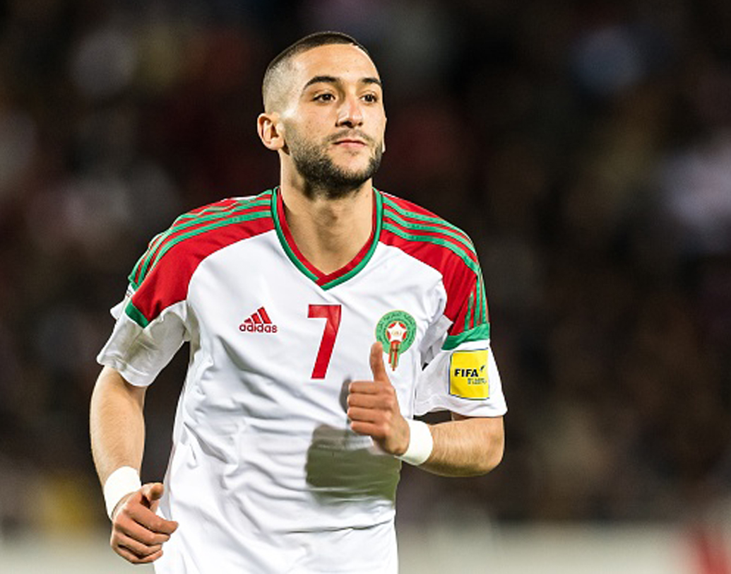 হাকিম জ়িয়েচ, মরোক্কো: এখনও পর্যন্ত জাতীয় দলের হয়ে ১৫টি ম্যাচ খেলেছেন। গোল করেছেন ৮টি। খেলার কৌশল এবং ফ্রি-কিকের ক্ষমতার জন্য অধিক পরিচিত।