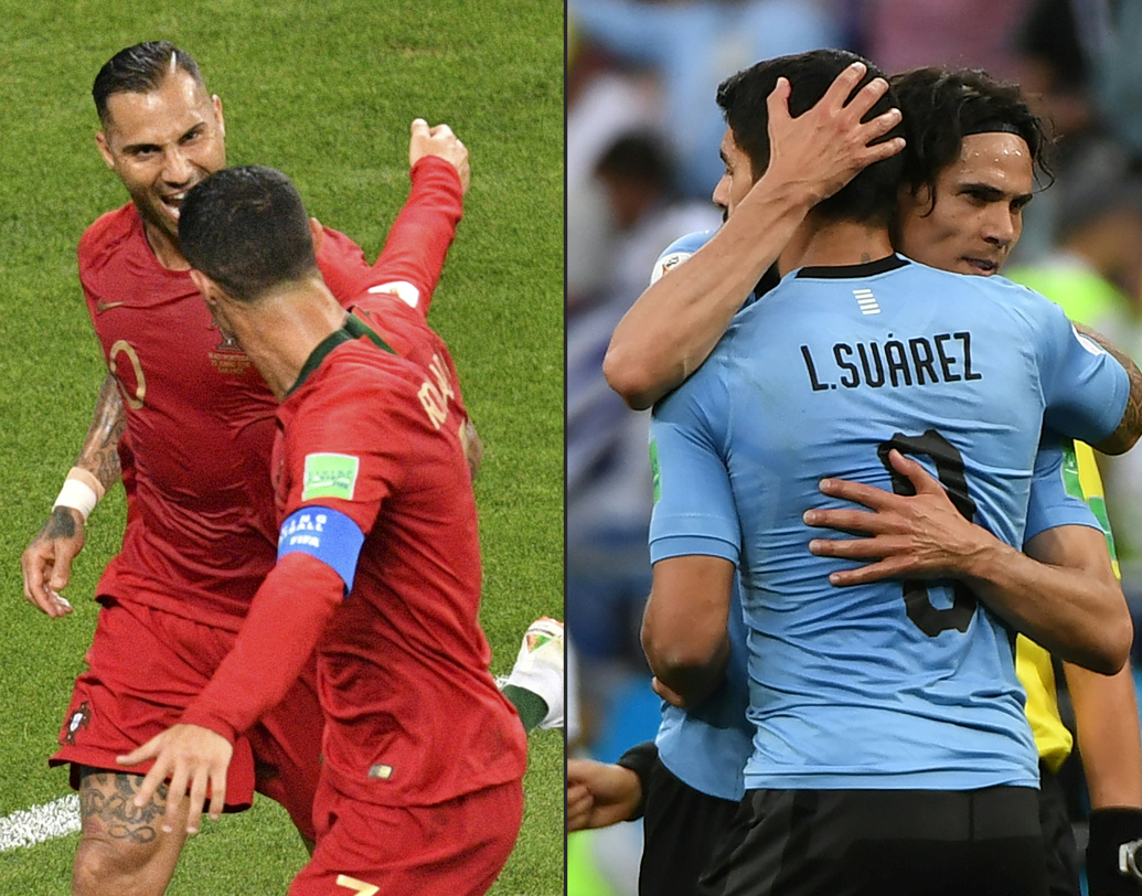 উরুগুয়ে বনাম পর্তুগাল: শেষ ষোলোয় ফর্মে থাকা উরুগুয়ের বিরুদ্ধে নামতে হবে ক্রিশ্চিয়ানো রোনাল্ডোদের। যে ভাবে গ্রুপের শেষ ম্যাচে গা ছাড়া ভাব দেখা গিয়েছিল পর্তুগালের, তেমন খেললে সুয়ারেজদের বিরুদ্ধে সমস্যায় পড়তে হতে পারে। ম্যাচ শনিবার রাত সাড়ে ১১টা থেকে।