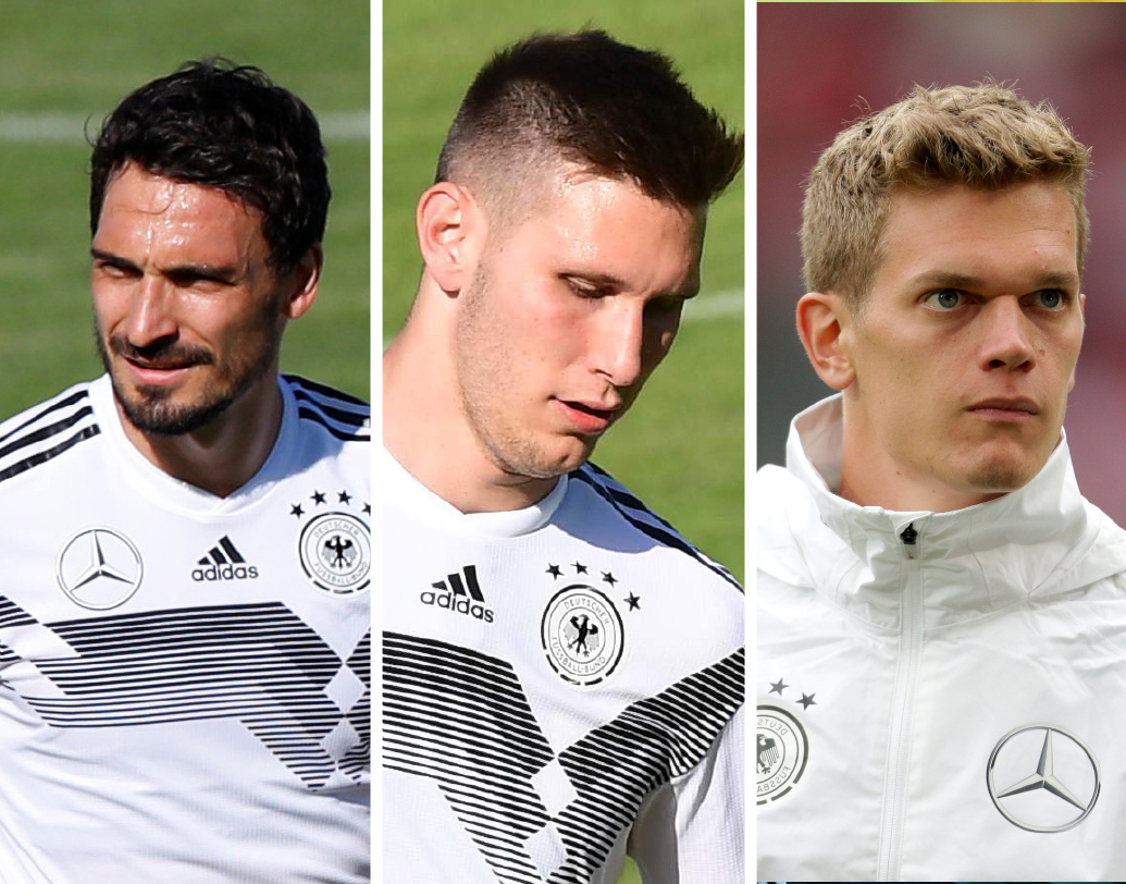বিশ্বকাপের চূড়ান্ত একাদশে থাকার সম্ভাবনা প্রবল বায়ার্ন মিউনিখের ডিফেন্ডার জেরোম বোয়াটেং (বাঁ দিকে)-এর। সঙ্গে থাকতে পারেন মাথিয়াস জিন্টার (ডান দিকে) ও নিকলাস জুলা।