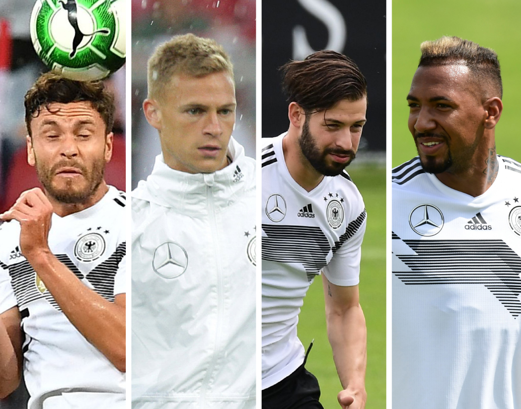 রক্ষণ: জার্মানির রক্ষণ ভাগ সামলাতে (বাঁ দিক থেকে) ইয়োনাস হেক্টরের সঙ্গে থাকছেন জোসুয়া খিমিচ, মার্ভিন প্লাটেনহার্ট, জেরোম বোয়াটেং। অস্ট্রিয়ার কাছে প্রস্তুতি ম্যাচে হারের পর দলের সমালোচনায় মুখ খুলেছেন বোয়াটেং। তাঁর মতে, জার্মানির সব কিছুই খুব নেগেটিভ ছিল।