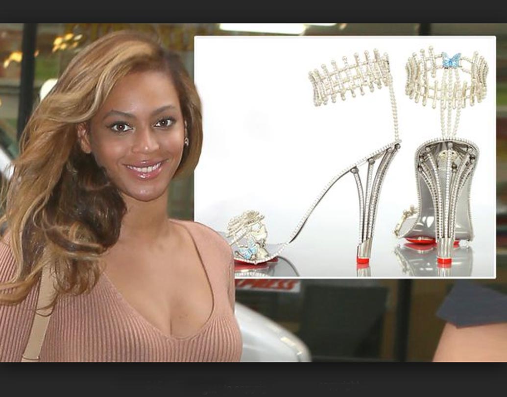 বেয়ন্সে: পায়ে কোটি টাকার জুতো পরেন এই মার্কিন পপ গায়িকা। বেয়ন্সের পছন্দের ব্র্যান্ড ‘হাউস অব বোর্গেজি’-এর ওই ‘হাই হিল’ জুতোর দাম ২১ কোটি টাকার কাছাকাছি।