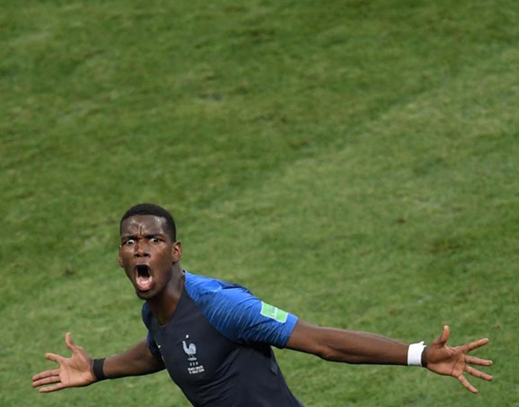 দ্বিতীয়ার্ধে ম্যাচের চার নম্বর গোল। ৬৪ মিনিটে দুরন্ত শটে গোল করে ফ্রান্সকে ৩-১ গোলে এগিয়ে দেন পোগবা।