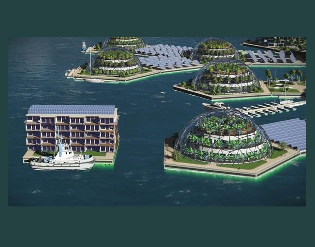 দেশটিতে ‘গ্রিন রুফ’ তৈরির পরিকল্পনা করা হয়েছে। প্রত্যেক বাড়ির সঙ্গেই থাকবে লাগোয়া জমি এবং বাগান। তা ছাড়া থাকবে মাছ চাষের জন্য বিশেষ প্রযুক্তির অ্যাকোয়াকালচার ফার্ম। উন্নতমানের স্বাস্থ্য পরিষেবা এবং বায়ো গ্যাস তৈরির ব্যবস্থাও রাখা হবে।