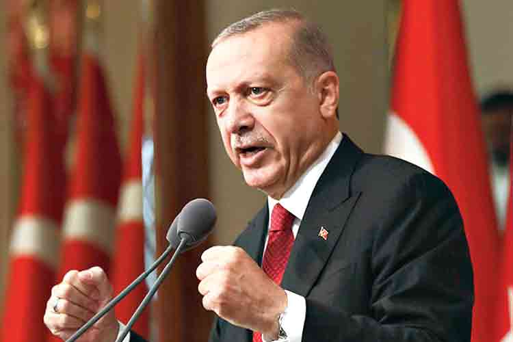 An image of Turkish President Recep Tayyip Erdogan 