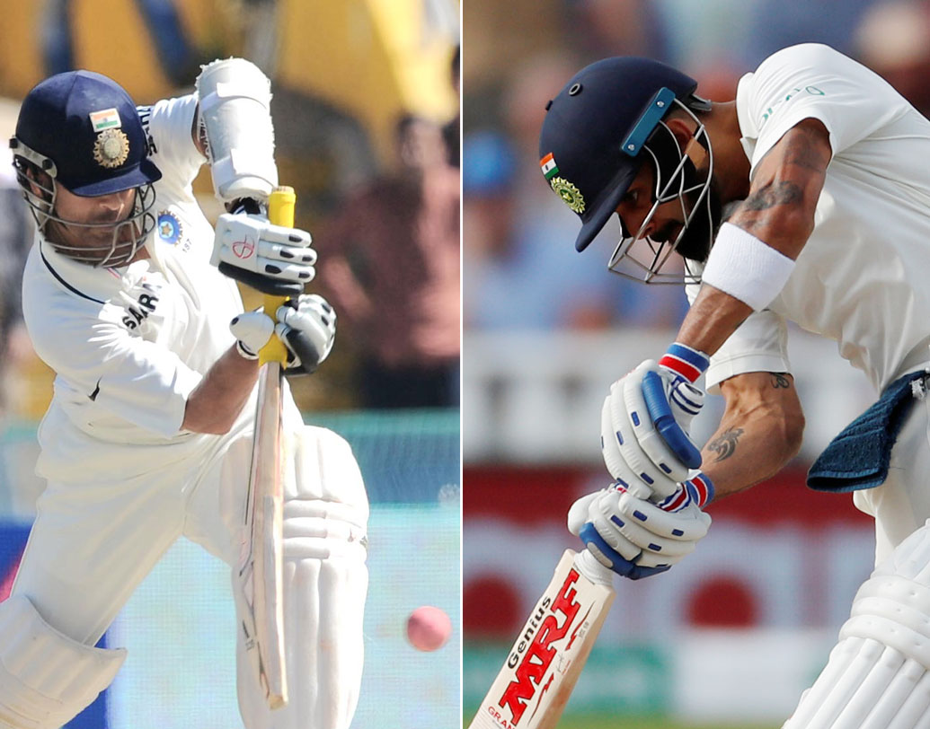 আমদাবাদ টেস্টে বাউন্ডারি মেরে সেঞ্চুরি করেছিলেন সচিন। ট্রেন্ট ব্রিজে সেঞ্চুরি থেকে ২ রান দূরে ছিলেন বিরাট। বাউন্ডারি মেরে সেঞ্চুরি করেন তিনি।