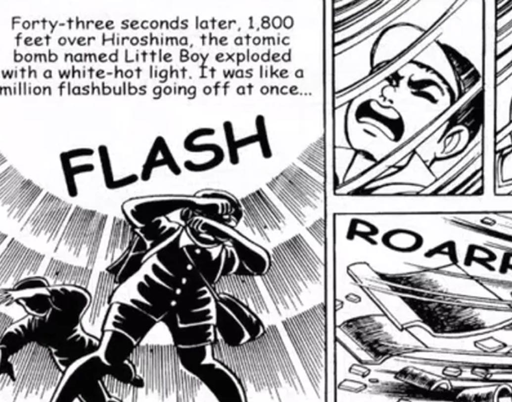 ১৯৮৩ সালে বেয়ারফুট জেন নামে একটি গ্রাফিক নভেল-কমিক বই (মাঙ্গা) লেখা হয়। একটি শিশুর ভাষ্যে উঠে আসে পরমাণু বিস্ফোরণের কথা।