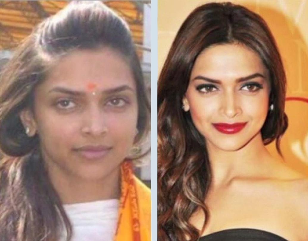 দীপিকা পাড়ুকোন: মেক আপ ছাড়া দীপিকাকে আর পাঁচ জন সাধারণ ভারতীয় মেয়ের মতোই দেখতে, এমনটাই বলেন অনেকে।