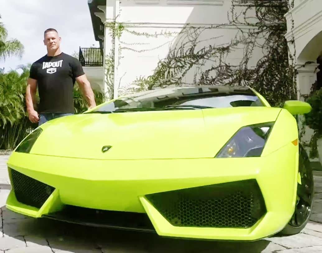 জন সিনা-নতুন মডেলের গাড়িও সঙ্গে রাখতে ভালবাসেন সিনা। সংগ্রহে রোসল রয়েস ফ্যান্টম তো রয়েইছে। রয়েছে বেন্টলে কন্টিনেন্টাল জিটি সুপারস্পোর্টস। এছাড়াও ল্যান্ড রোভার রেঞ্জ রোভার অটোবায়োগ্রাফিও ব্যবহার করেন জন সিনা।