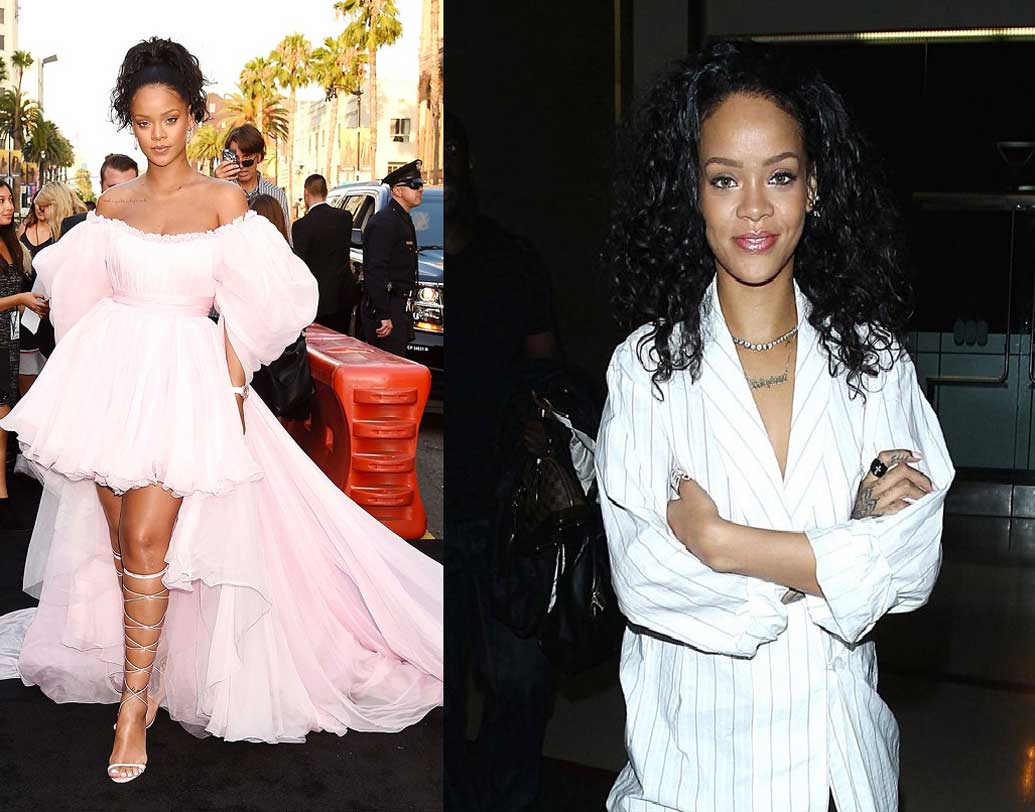 রিহানা
ন্যাচরাল লুকই পছন্দ গায়িকা রিহানার। বিভিন্ন অনুষ্ঠানে বিচিত্র পোশাকে হাজির হন তিনি। তবে মেকআপ থাকে সামান্যই। শুধু লিপস্টিকটাই যা ছাড়তে পারেন না। ছবি: ফাইল চিত্র।