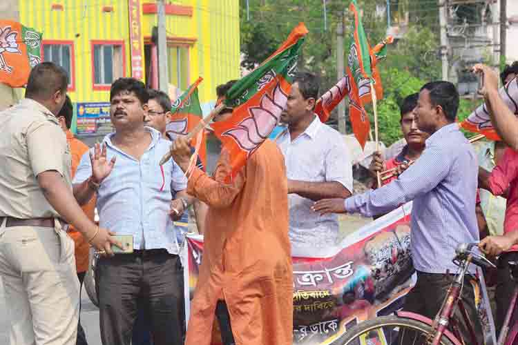 Rail and road blockade, nuisance due to BJP's bandh