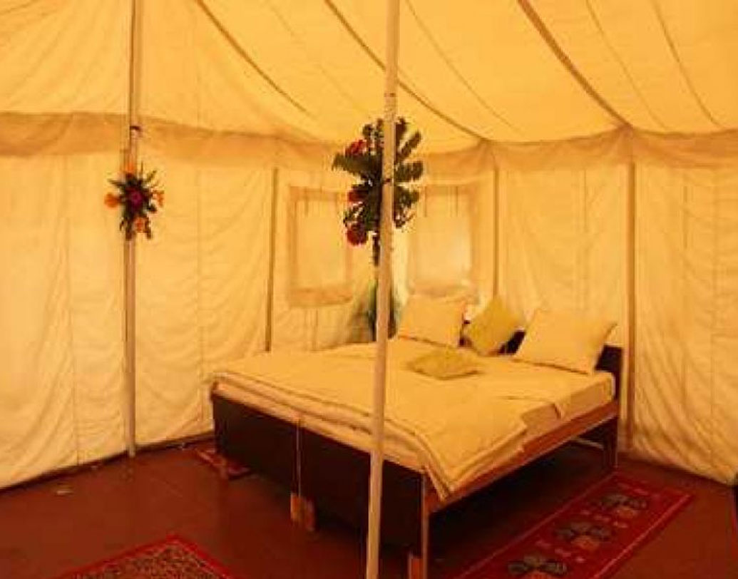 ২০টি বিলাসবহুল কটেজের ব্যবস্থাও করা হয়েছে। সেখানে অনেকগুলিতেই ধ্যান, মনোসংযোগের ব্যবস্থাও রয়েছে। তাঁবুর পাশেই ঘাসও বোনা হচ্ছে, বসানো হচ্ছে গাছের চারা, যাতে কোনওভাবেই কৃত্রিম মনে না হয়। 