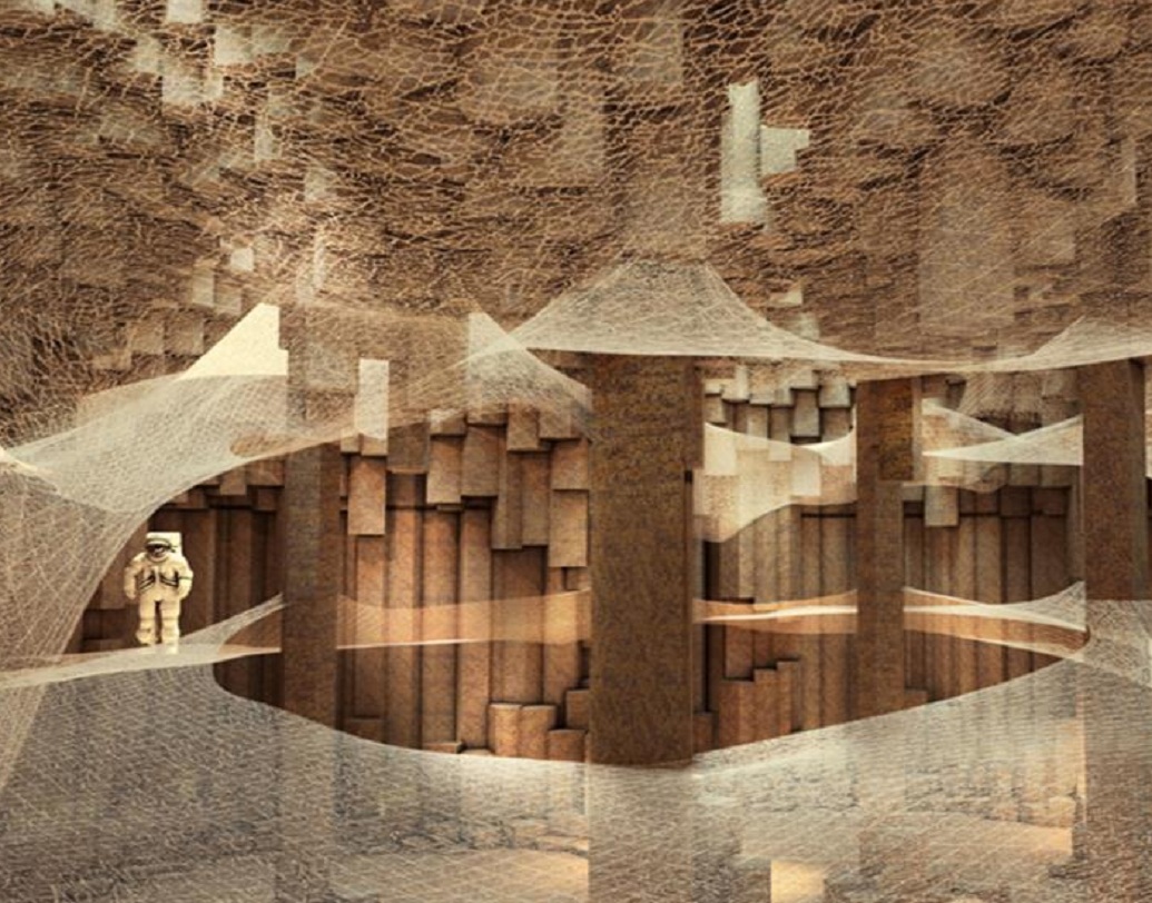 পৃথিবীতে সিমেন্টের মেঝে বানিয়ে একতলা ও দোতলাকে আলাদা করা হয়। মঙ্গলে মহাকাশচারীদের বাড়িগুলিতে একতলা থেকে দোতলায় যেতে গেলে মাকড়শার জালের মতো পথ দিয়ে যেতে হবে। সেগুলি তৈরি করা হবে ব্যাসল্ট ফাইবার দিয়ে।