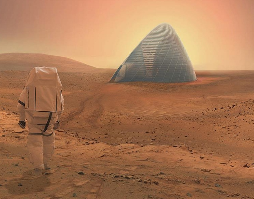 ইগলুর অনুকরণে মঙ্গলে বরফের তৈরি বাড়ি-ই বসবাসের আদর্শ জায়গা বলে মত বিজ্ঞানীদের। কারণ মঙ্গলে মাটির তলায় প্রচুর বরফ রয়েছে। তাই বাড়ি তৈরির উপাদানে ঘাটতি দেখা দেবে না। আবার বরফ তেজস্ক্রিয় বিকিরণ প্রতিরোধেও সক্ষম।