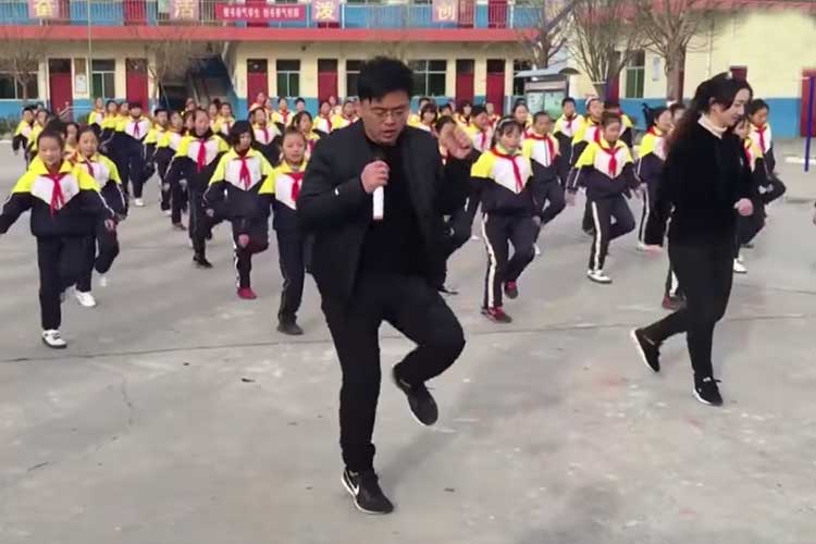 Primary school head teacher introduces dancing sessions in his school and guides them himself dgtl