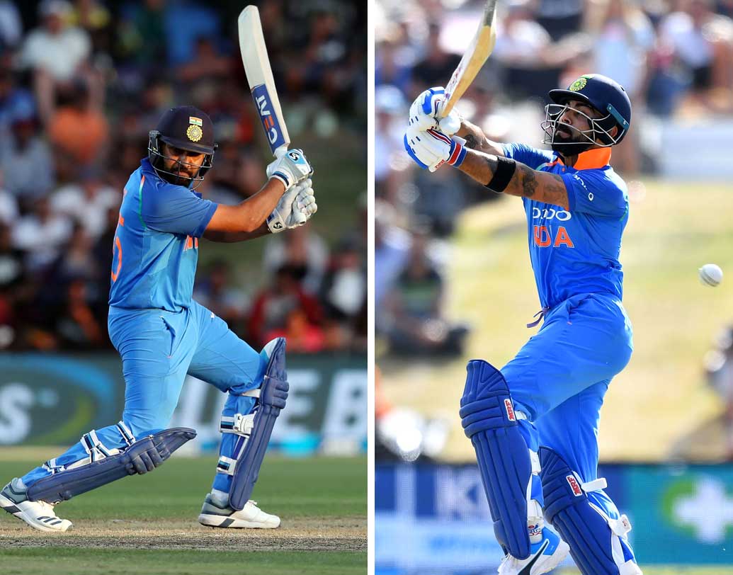 অধিনায়ক বিরাট কোহালি ৬০ রান করেছেন, রোহিত শর্মা করেছেন ৬২। এ দিন ২৭ বলে ২৮ রান দিয়ে শিখর ধওয়ান ফিরে যাওয়ার পর দ্বিতীয় উইকেটে দু’জনে ১১২ রান যোগ করলেন।