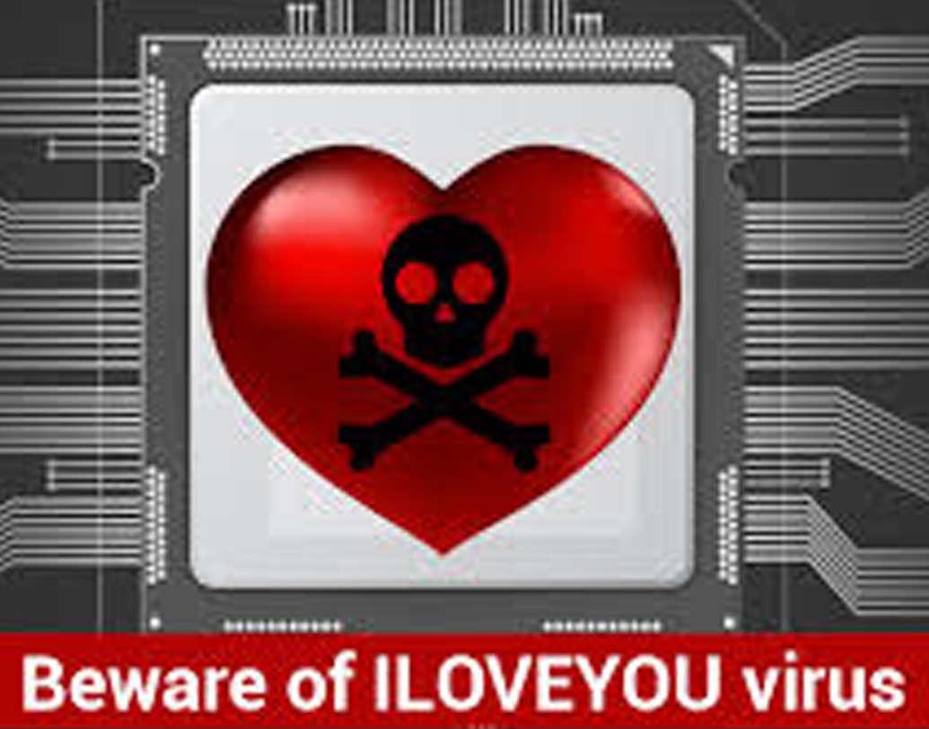 ল্যাপটপে রয়েছে আইলাভইউ ম্যালওয়্যার। একে লাভ বাগ বা লাভ পাক-ও বলা হয়। ২০০০ সালে ফিলিপিন্সে এই ম্যালওয়্যার এক কোটি উইন্ডোজ পার্সোনাল কম্পিউটারে হামলা চালায়।