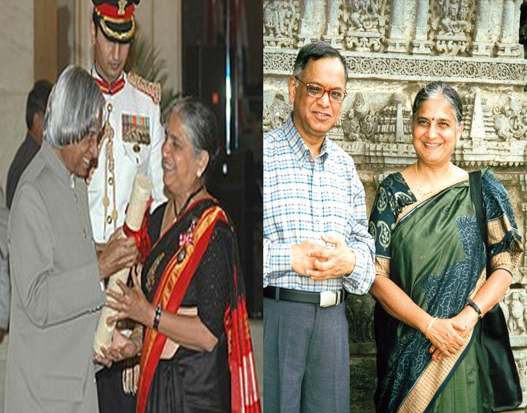 তাঁদের বিয়ে হয়েছিল ১৯৭৮ সালের ১০ ফেব্রুয়ারি। বেঙ্গালুরুতে মূর্তি পরিবারের বাড়িতে বসেছিল বিয়ের আসর। মোট খরচ ৮০০ টাকা। তার মধ্যে দু’জনেই যুগিয়েছিলেন ৪০০ টাকা করে। বিয়ে উপলক্ষে জীবনে প্রথম সিল্ক শাড়ি পেয়েছিলেন সুধা।