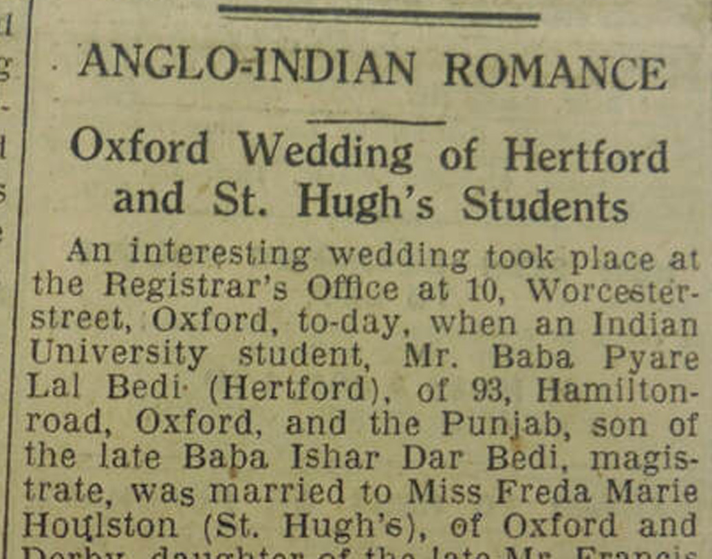 আপত্তি ছিল দুই পরিবারের তরফেও। সব বিরোধিতা সত্ত্বেও বিয়ে হল পেয়ারেলাল-ফ্রিডার। বিয়ের আগেই ফ্রিডা জানতেন তাঁর গাঁধীভক্ত স্বামী দেশের স্বাধীনতা সংগ্রামে নিবেদিত প্রাণ। পরাধীন ভারতকে মুক্ত করতে সংগ্রামে স্বামীর দোসর হলেন ফ্রিডাও। (ছবি: ফ্রিডা বেদী ডট কম)