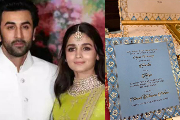 Fake Wedding Invitation card of Ranbir Kapoor and Alia Bhatt on social