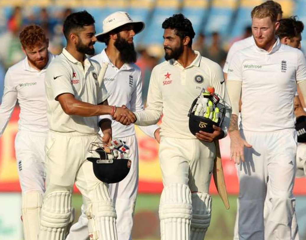 ২০১৬ সালেই ইংল্যান্ডের বিরুদ্ধে পাঁচ টেস্টের সিরিজ ৪-০ জেতে টিম ইন্ডিয়া। রাজকোটে প্রথম টেস্ট ড্র হয়। তারপর বিশাখাপত্তনম, মোহালি, মুম্বই ও চেন্নাইয়ে জয় আসে যথাক্রমে ২৪৬ রান, আট উইকেট, ইনিংস ও ৩৬ রান এবং ইনিংস ও ৭৫ রানে।