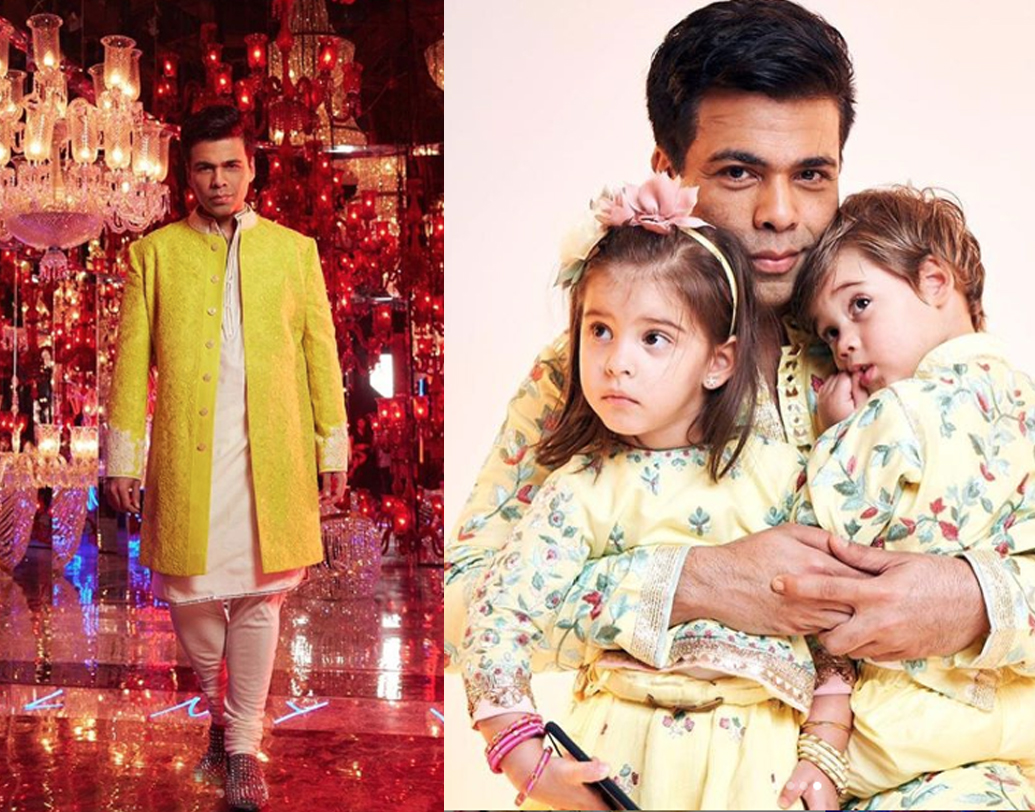 পার্টিতে উপস্থিত ছিল কর্ণ কন্যা রুহী আর পু্ত্র যশ। বাবার সঙ্গে রং মিলিয়ে তারাও সেজে ছিল হলুদ পোশাকে। একই এমব্রয়ডির কাজ ছিল তিন জনের পোশাকেই।  দিওয়ালির সাজে তারা যেন একেবারেই পারফেক্ট ‘ড্যাডিস গার্ল অ্যান্ড বয়’।